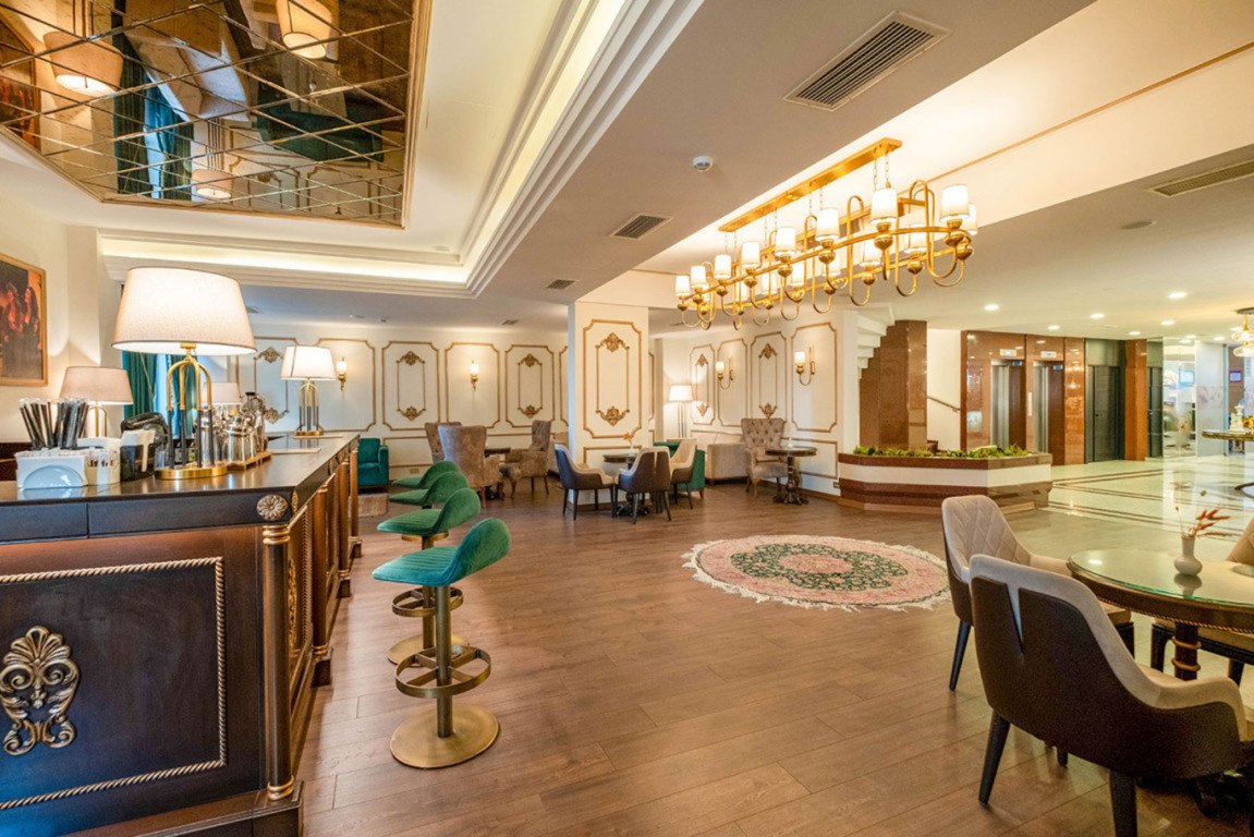 Lobby and bar at Marble Hotel, Istanbul